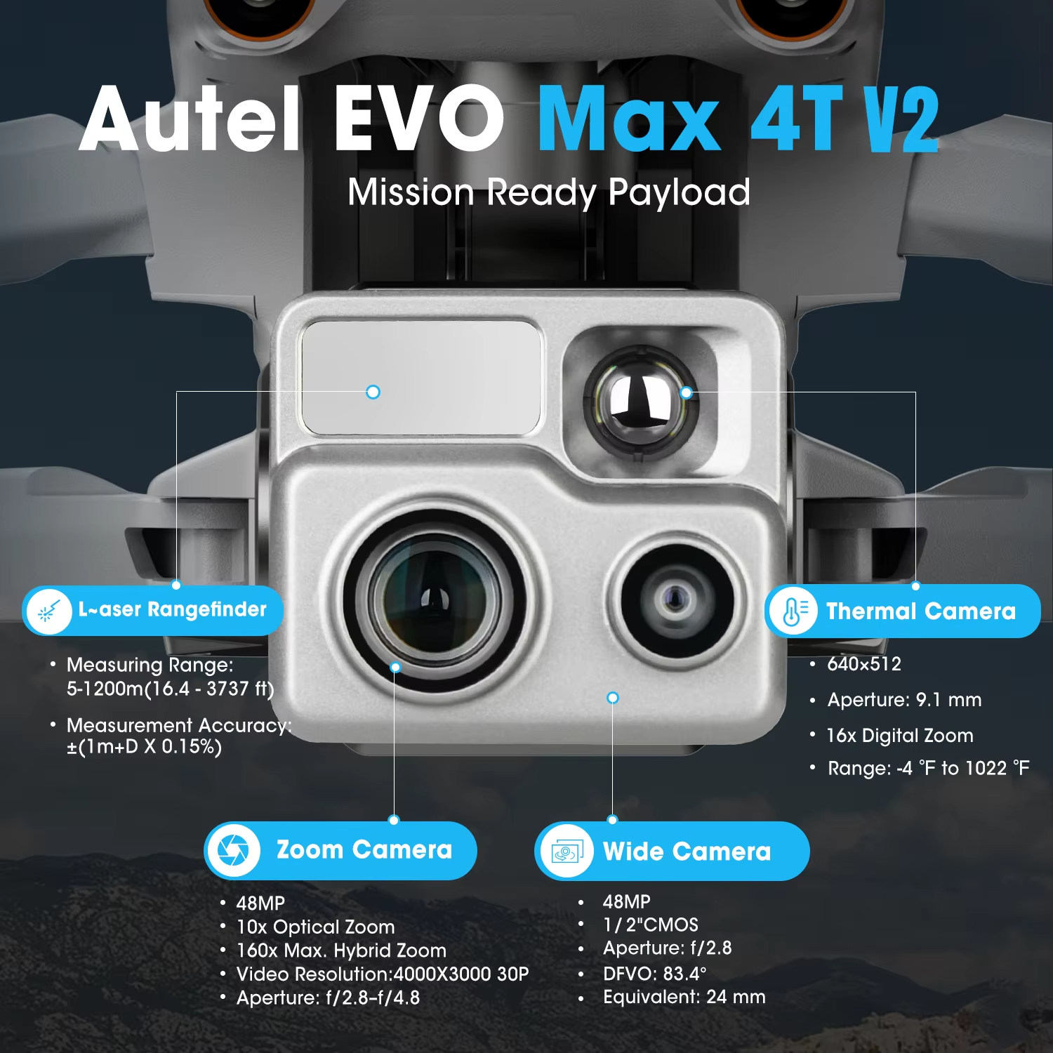 DroneTechie EVO Max 4T Pro 8K Thermal Camera Drone