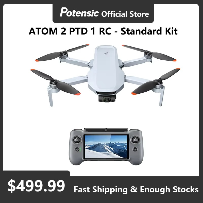 DroneTechie ATOM 2 PTD 4K Camera Drone with 3-Axis Gimbal 10KM Range