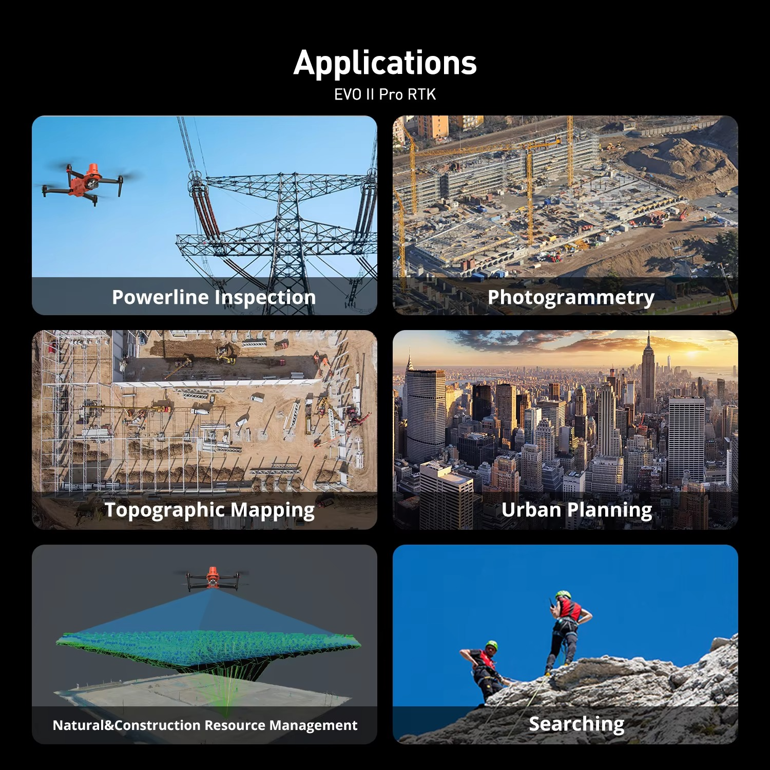 DroneTechie EVO II Pro Enterprise V3 6K Camera Drone 15KM Range