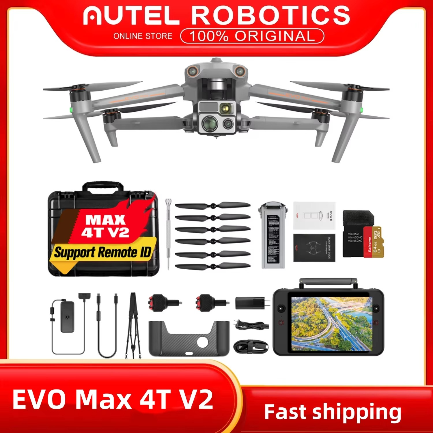 DroneTechie EVO Max 4T Pro 8K Thermal Camera Drone